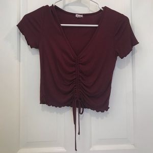 Garage cropped cinched top